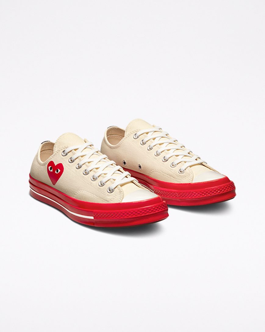 Tenisi Barbati Converse x Comme des Garçons PLAY Chuck 70 Rosii | RO SYLFD963